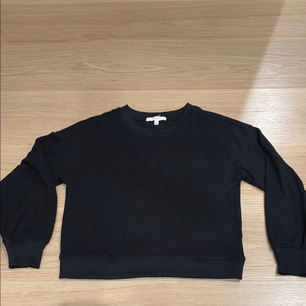 Z Supply Black Crewneck Sweater-super soft and lightweight. Size medium 10/12.